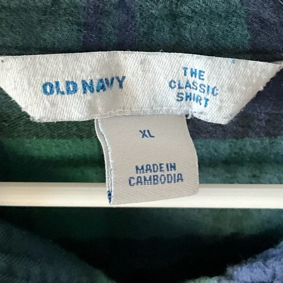 BLUE AND GREEN PLAID FLANNEL SHIRT - Picture 3 of 6